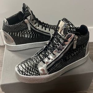 Giuseppe Zanotti silver/black sneakers